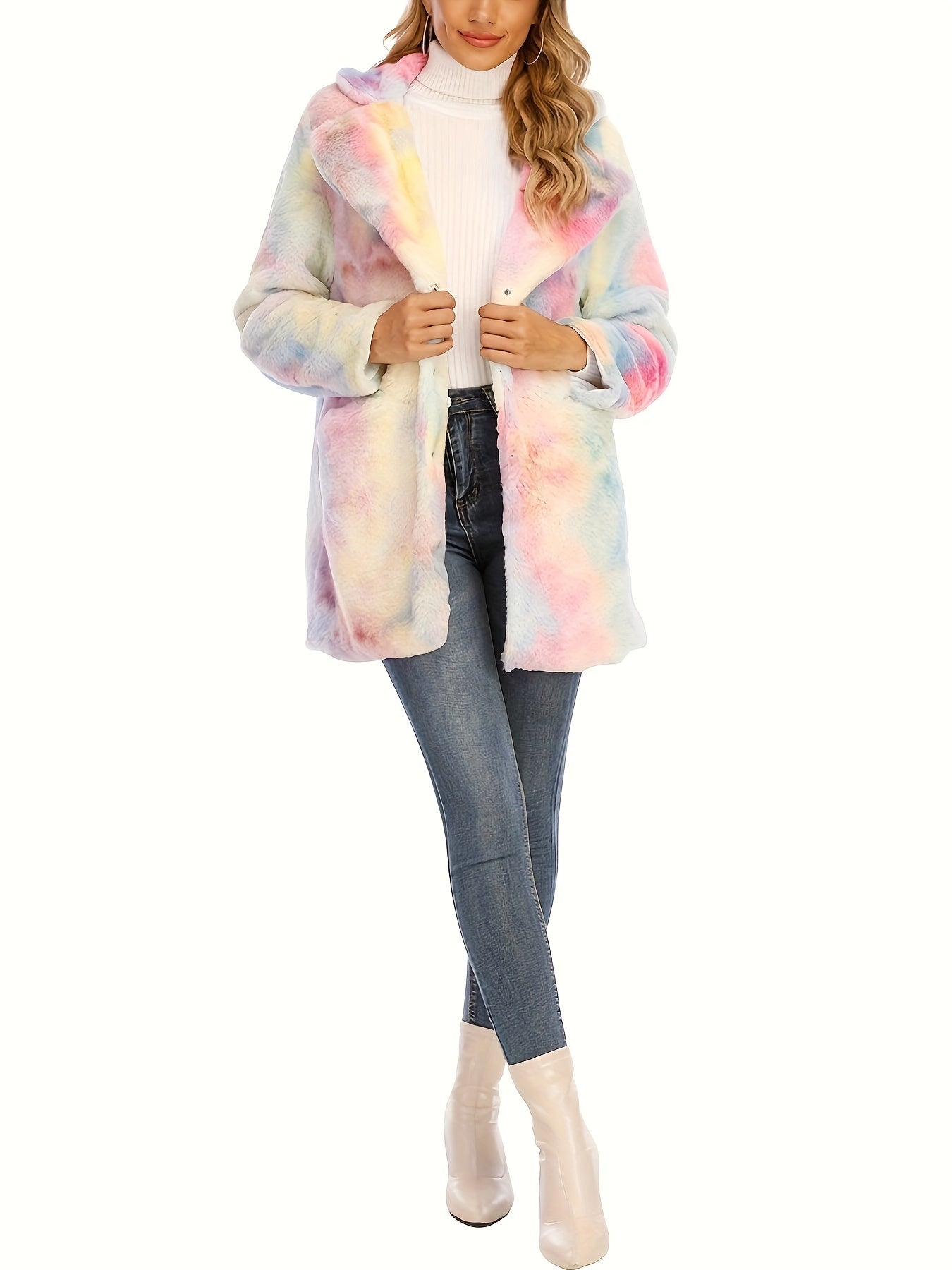 Schwarzer Teddy Mantel - Lara