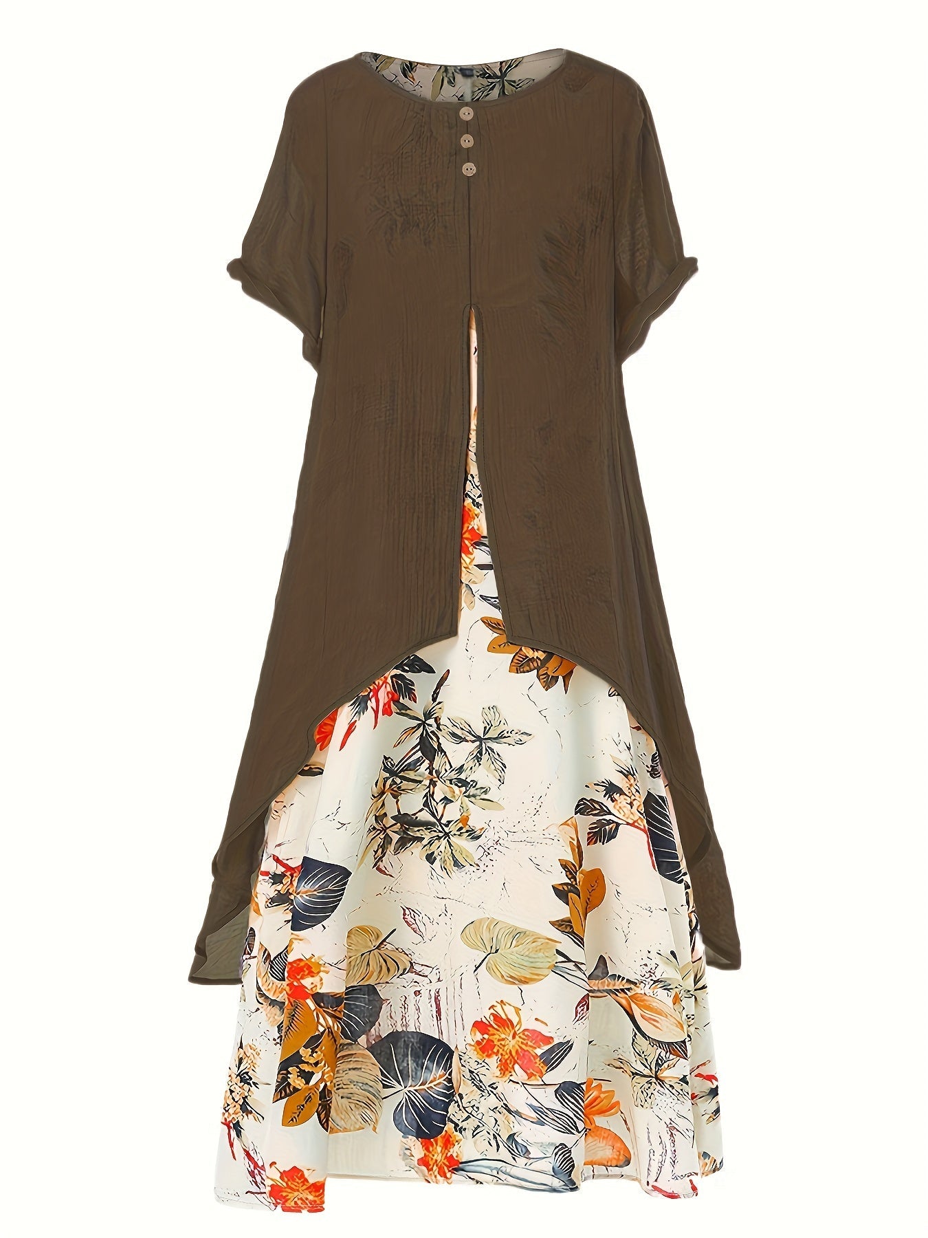 Gelbes Florales Maxikleid - Hannah