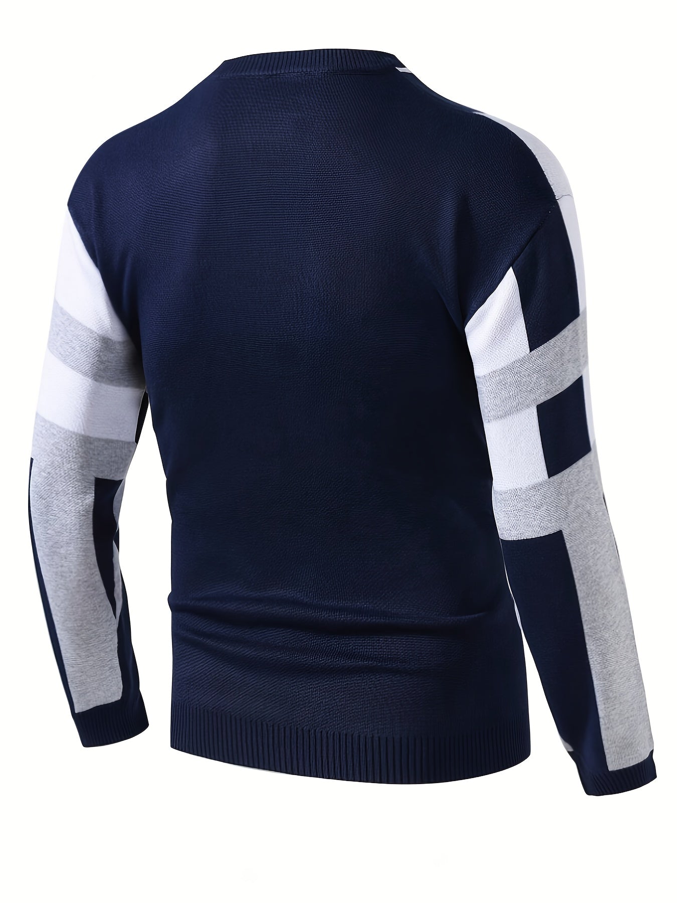 Grauer Jacquard-Pullover für Herren - Tom