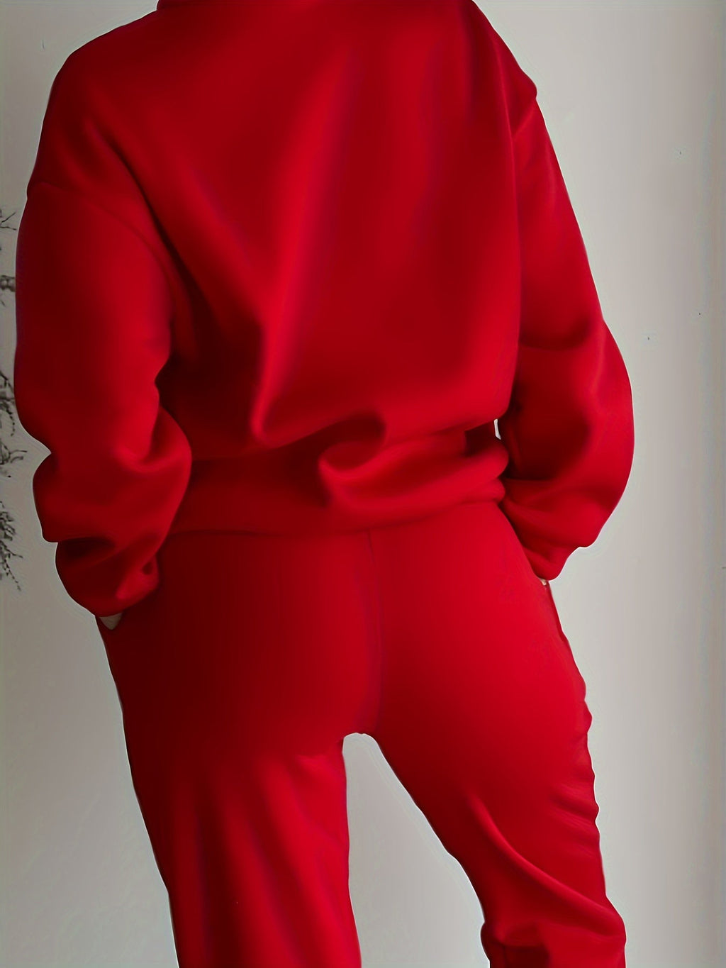 Rotes Knopf-Zweiteiliges Set - Olivia