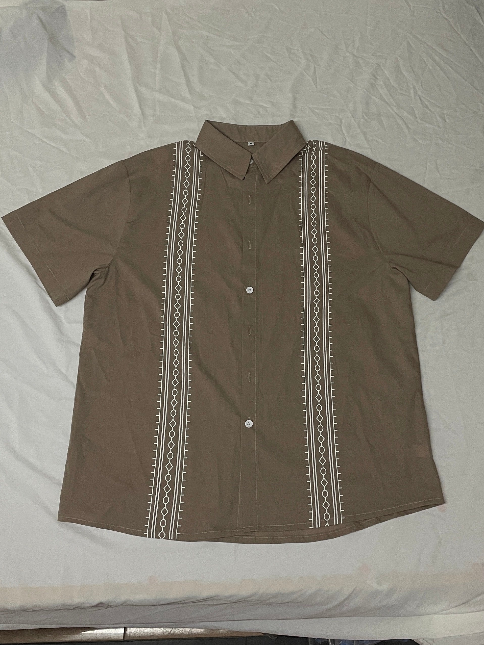 Khaki Geometrisches Hemd - Tom