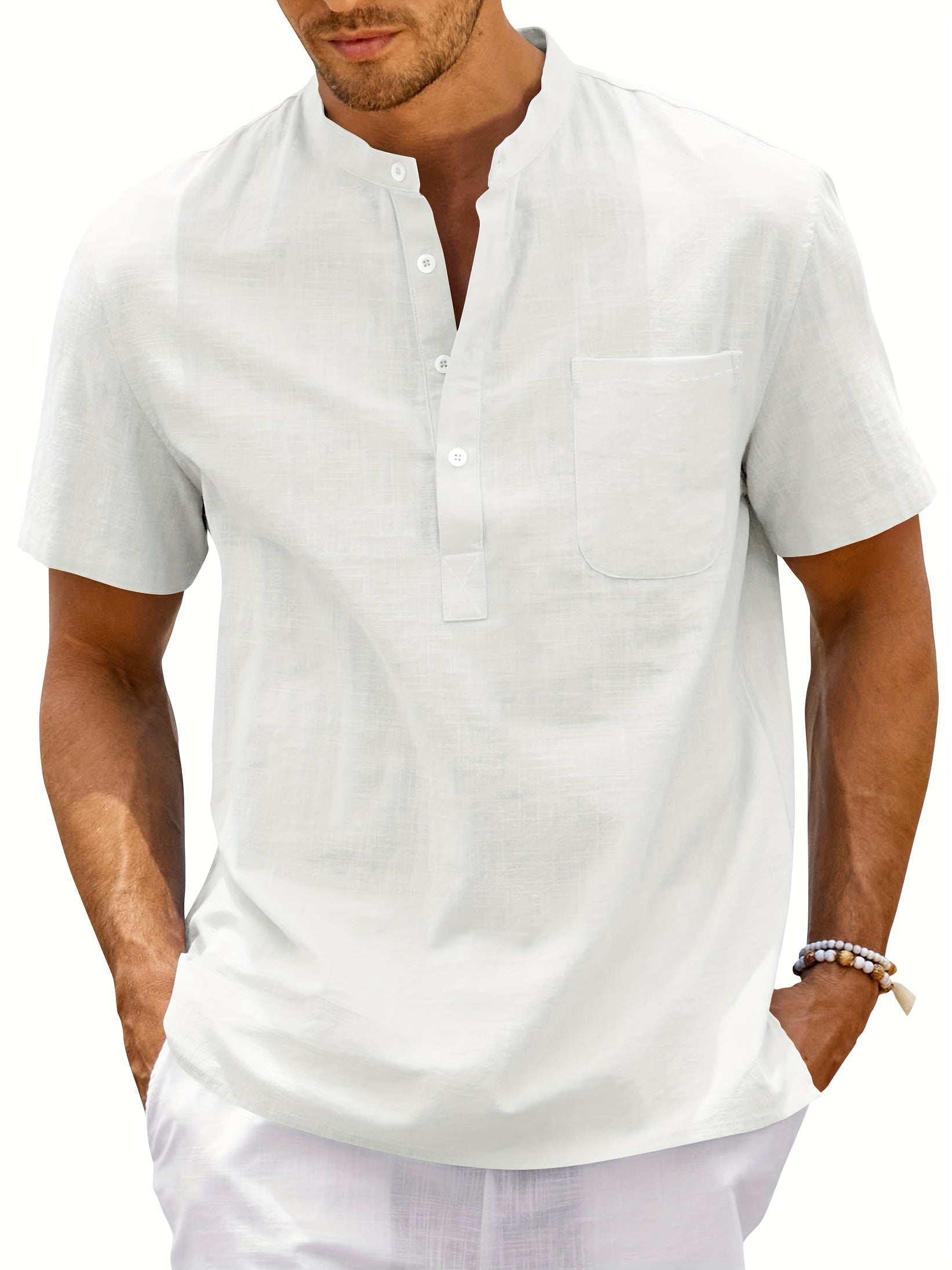 Marineblaues Henley-Hemd - Felix