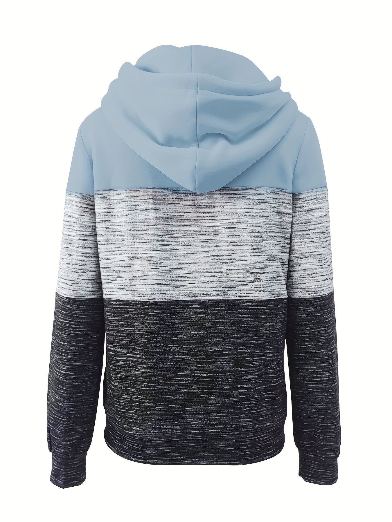 Rosa Colorblock Hoodie mit Reißverschluss - Mia