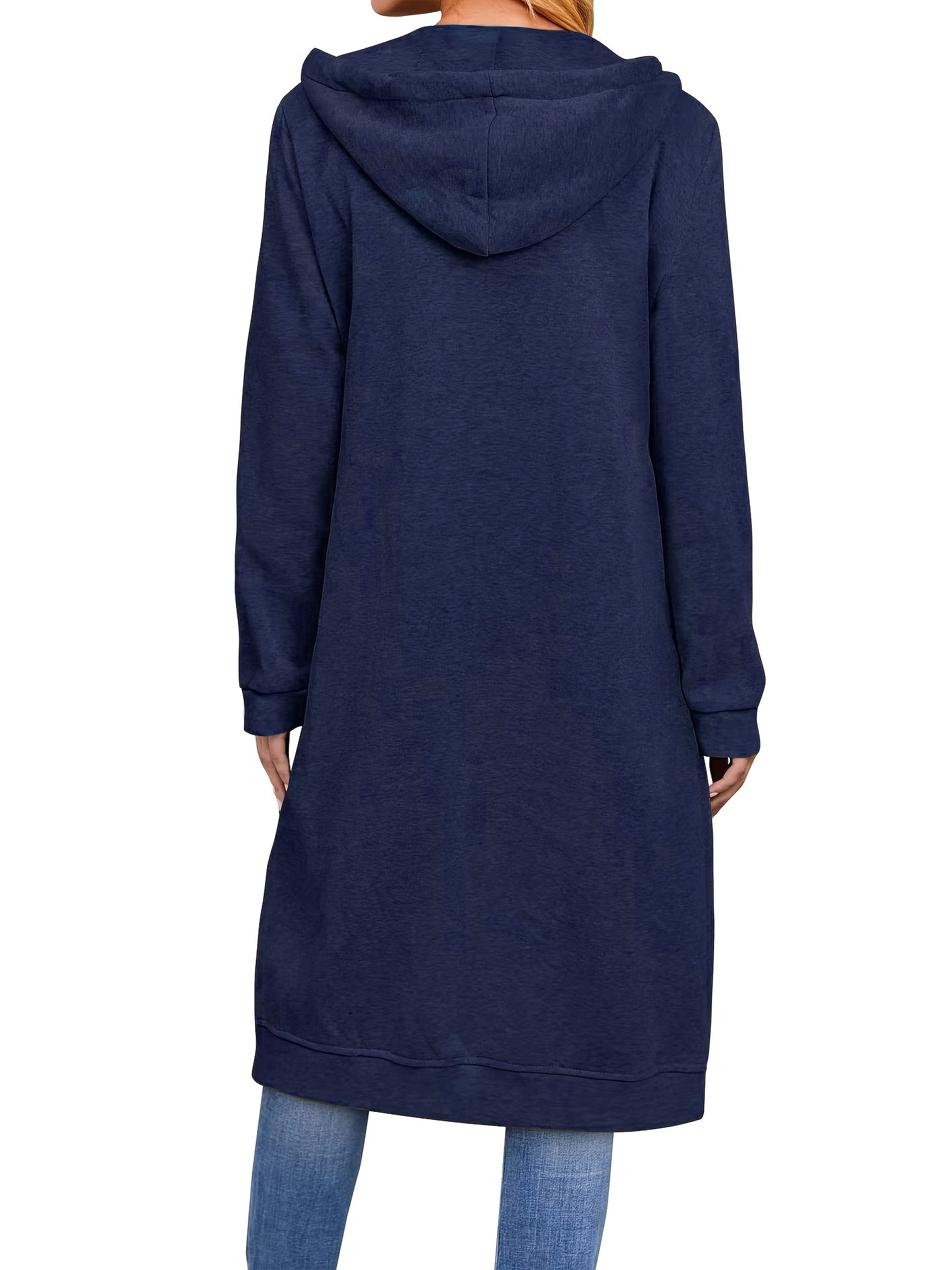 Schwarzes Kapuzen-Sweatshirt in Übergröße - Anna
