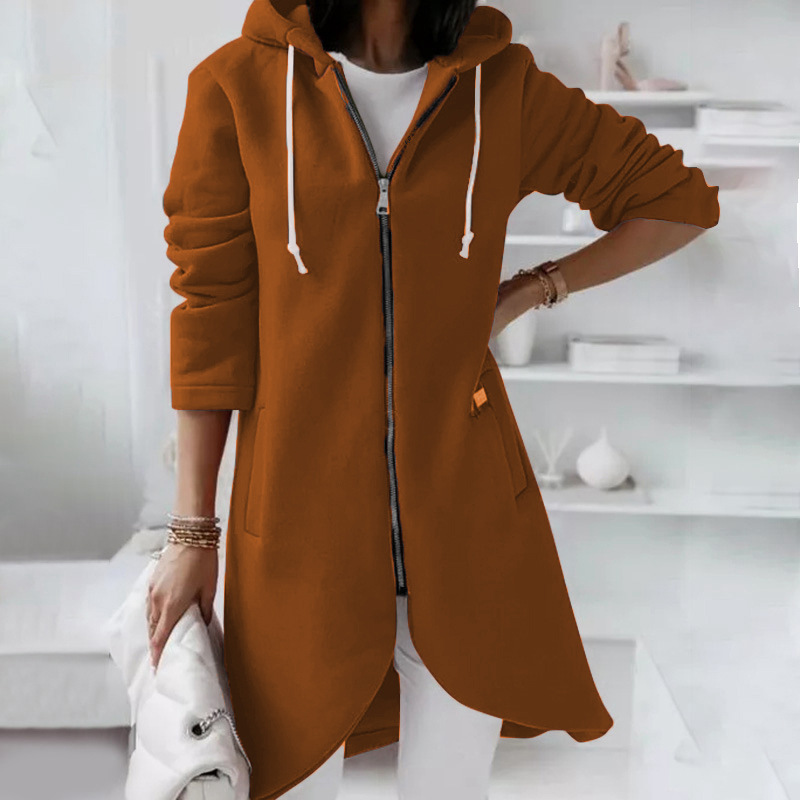 Lange Stilvolle Jacke Rosa - Sofia