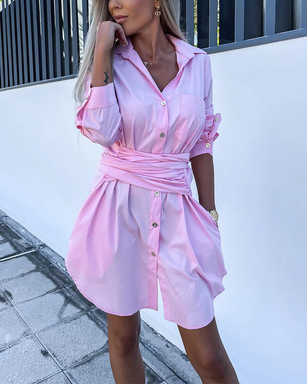 Neon-Grünes Langes Hemdkleid - Jade