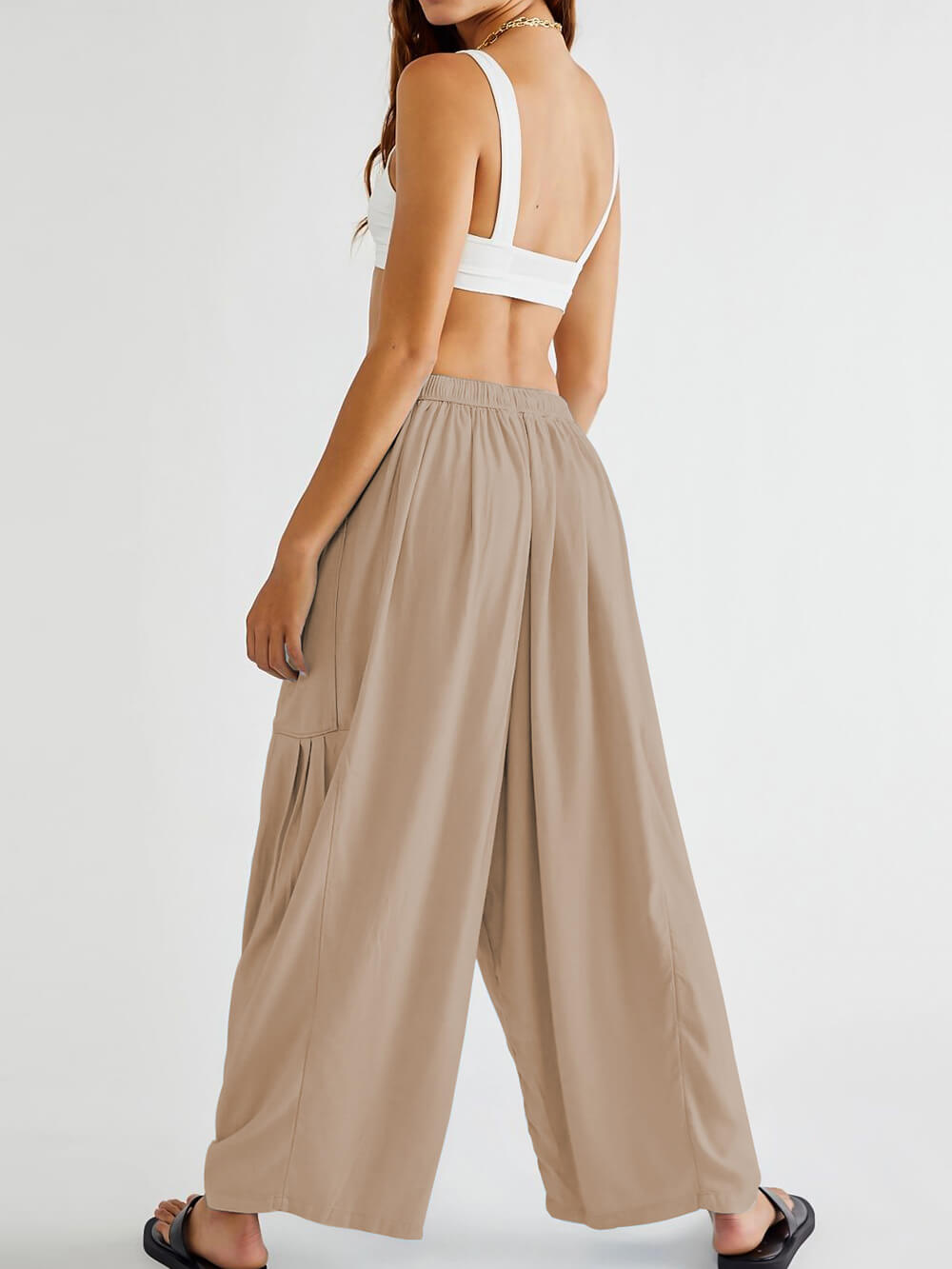 Blaue Bequeme Yoga-Weithose - Sara