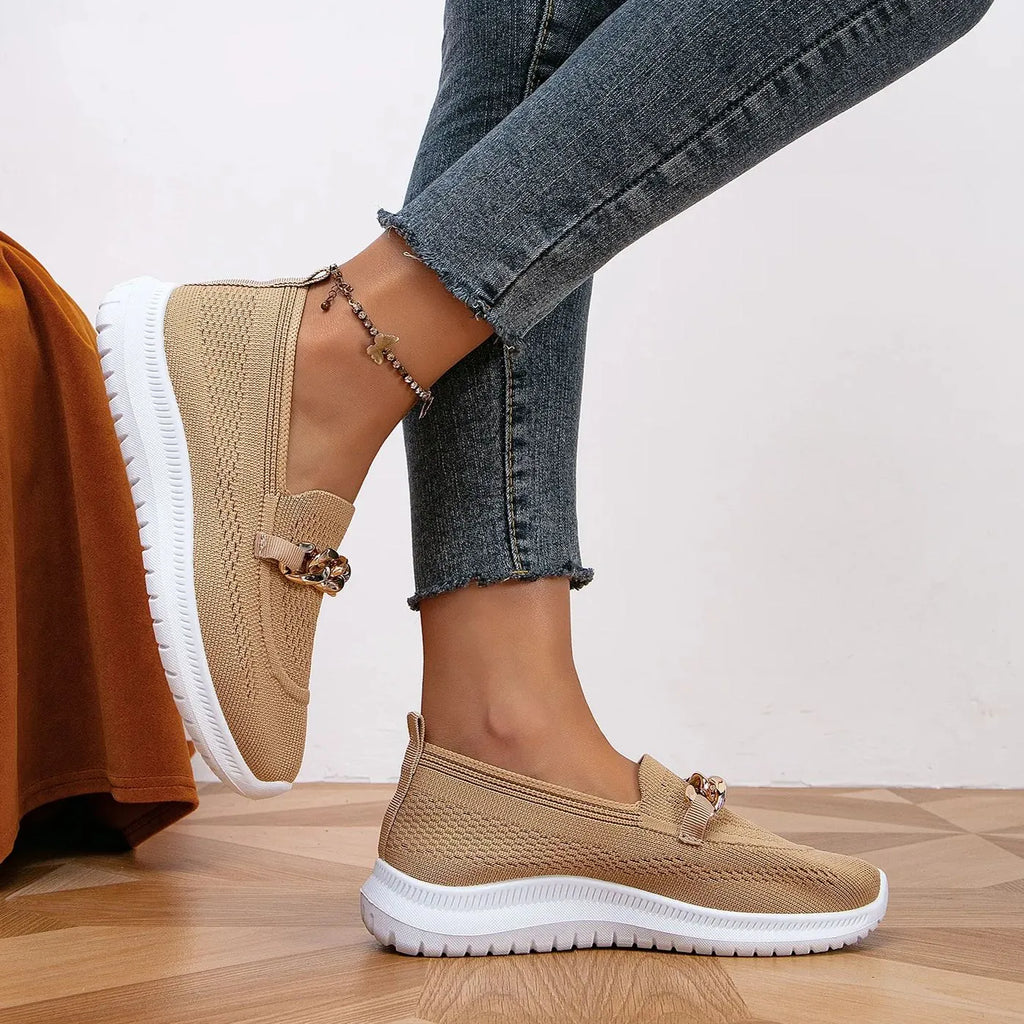 Cara - Sommerliche Gestrickte Hohle Flache Schuhe Schwarz