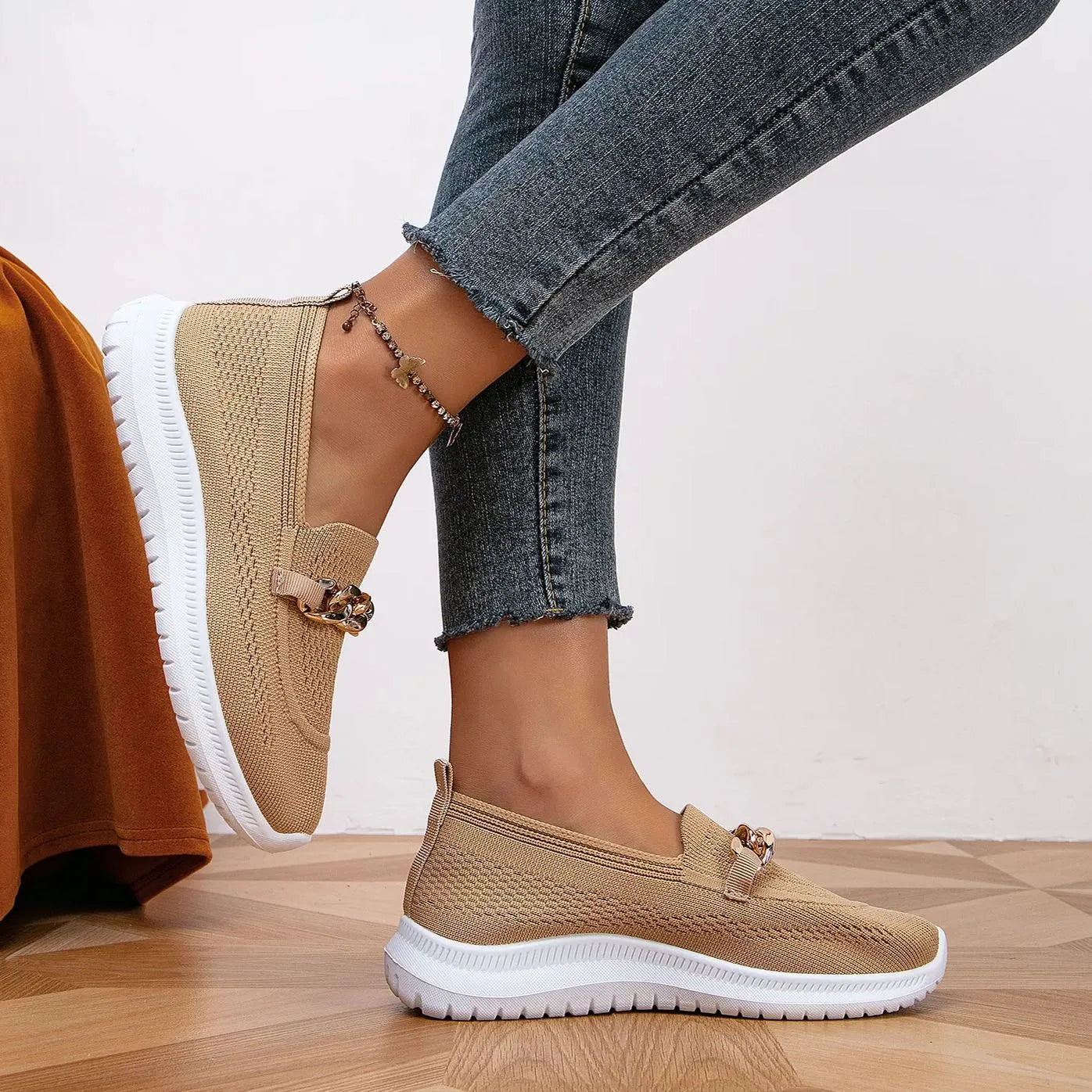 Cara - Sommerliche Gestrickte Hohle Flache Schuhe Schwarz