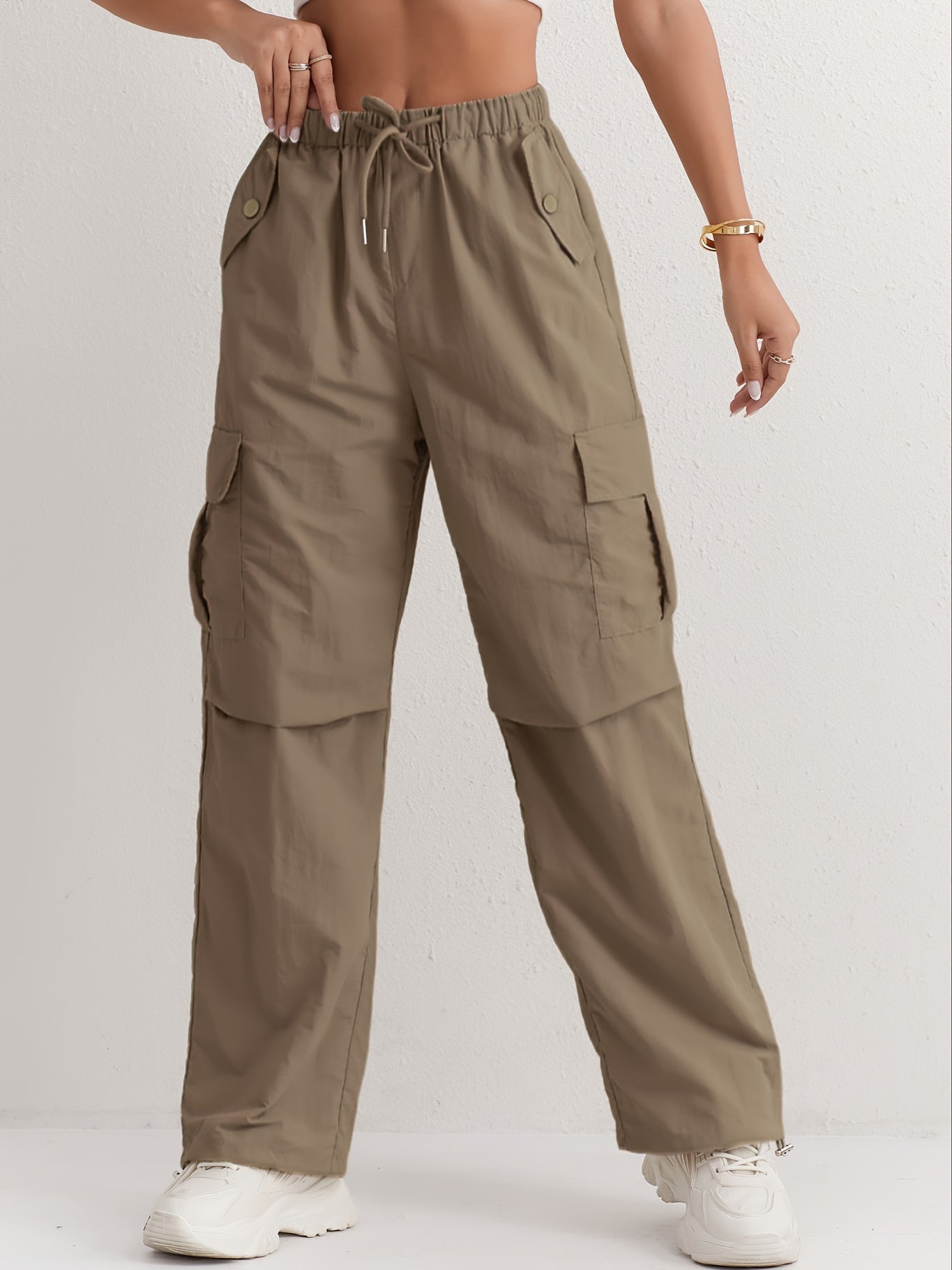 Rosa Cargo-Hose mit Geradem Bein - Lara