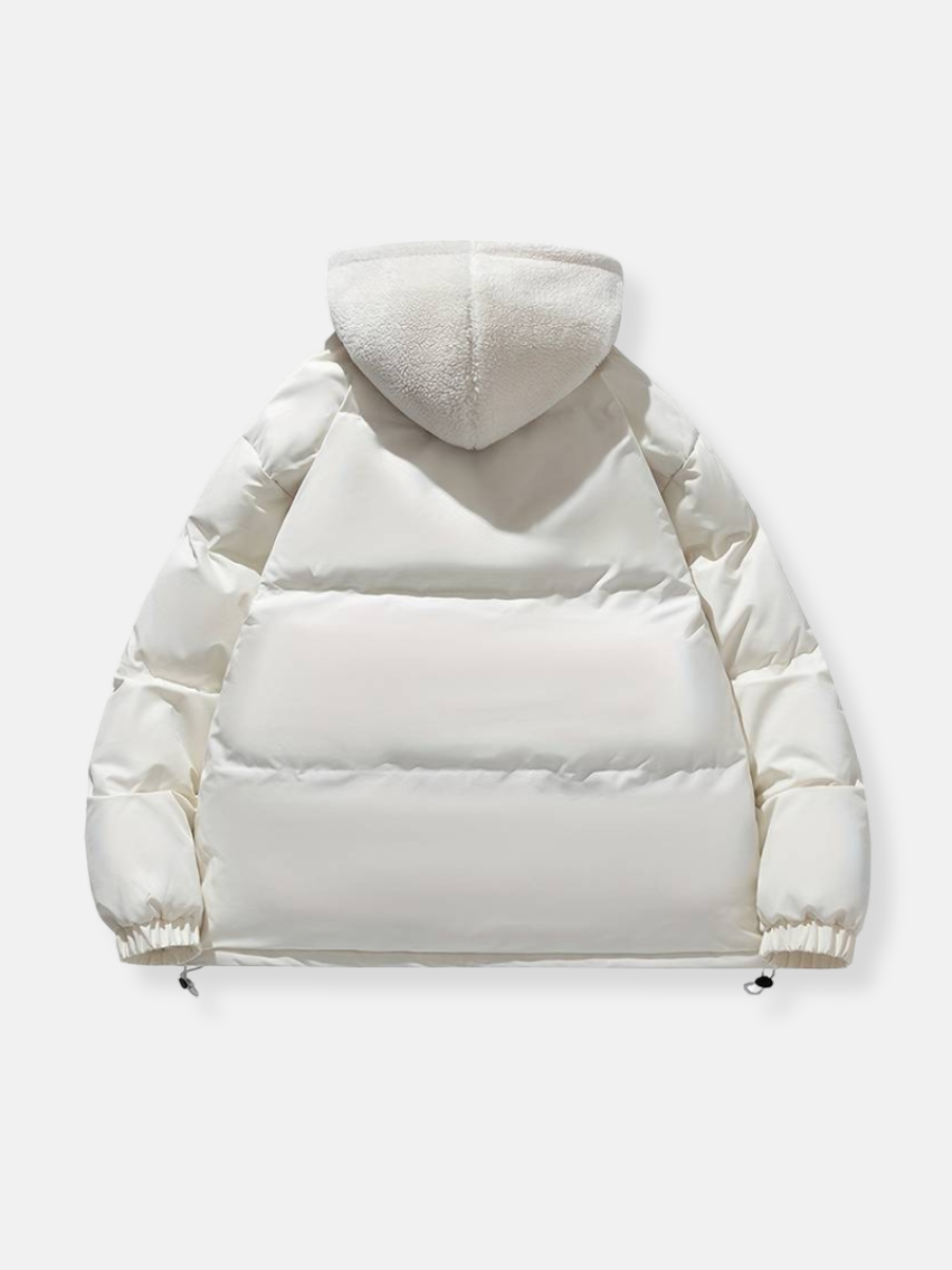 Warme Winterjacke mit Reißverschluss Rosa – Clara