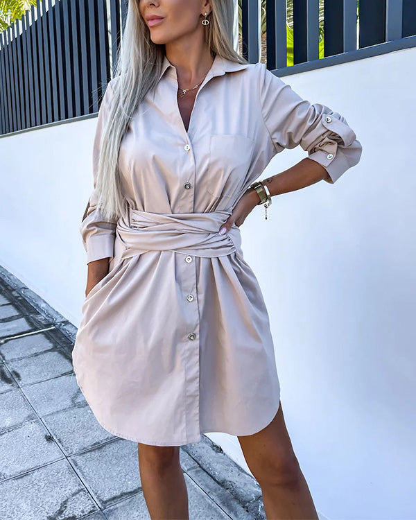 Neon-Grünes Langes Hemdkleid - Jade