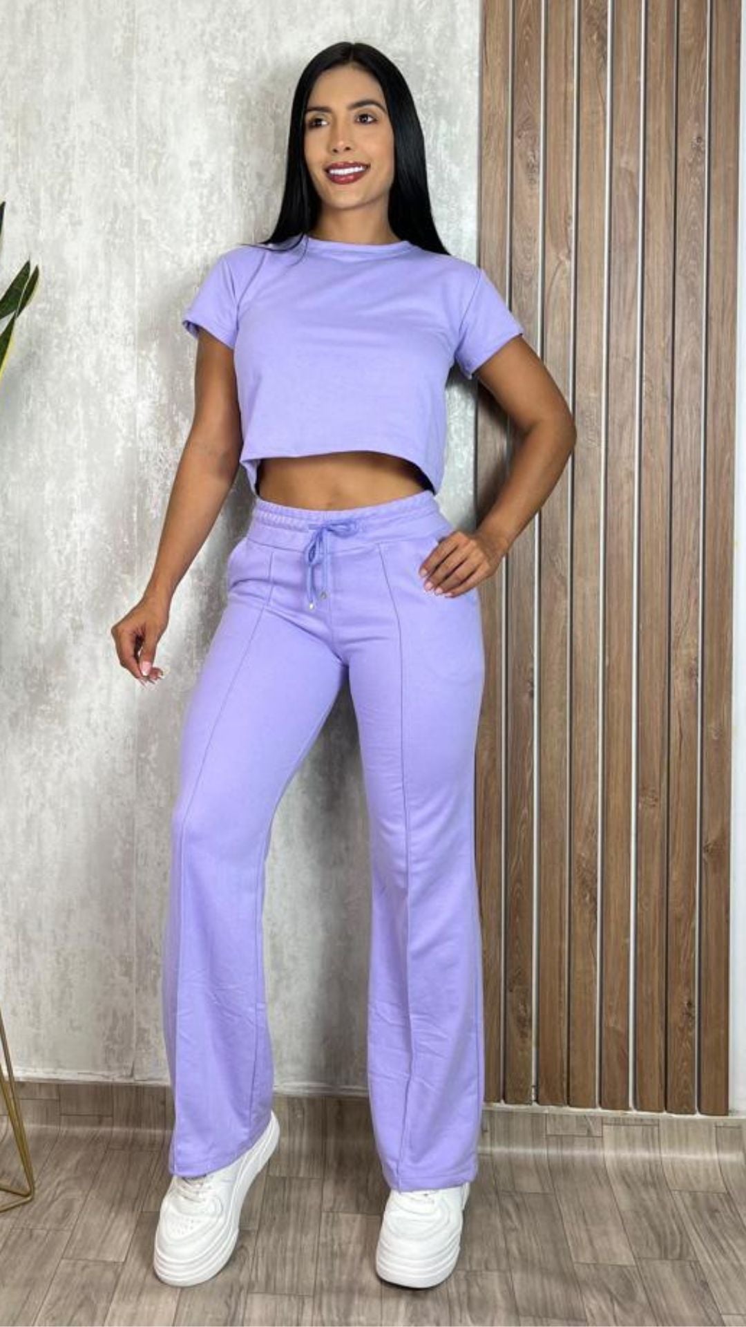 Schwarzes Set aus Top und Hose - Jana