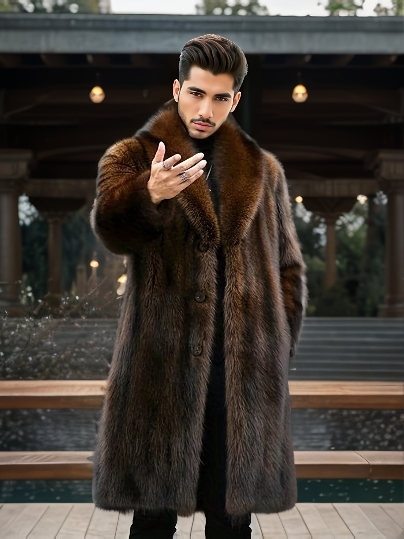 Brauner Herren Mantel – Elias