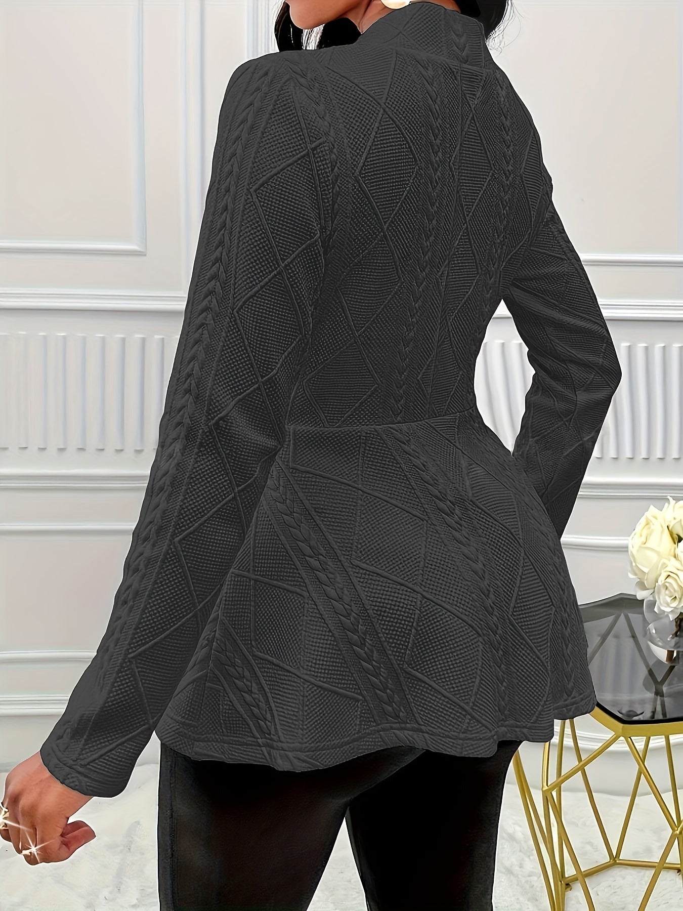 Weiße Schicke Jacke mit Perlenknöpfen - Fleur