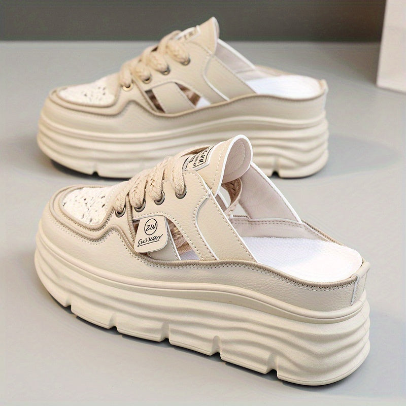 Khaki Plate Muiltjes Sneakers - Sophie