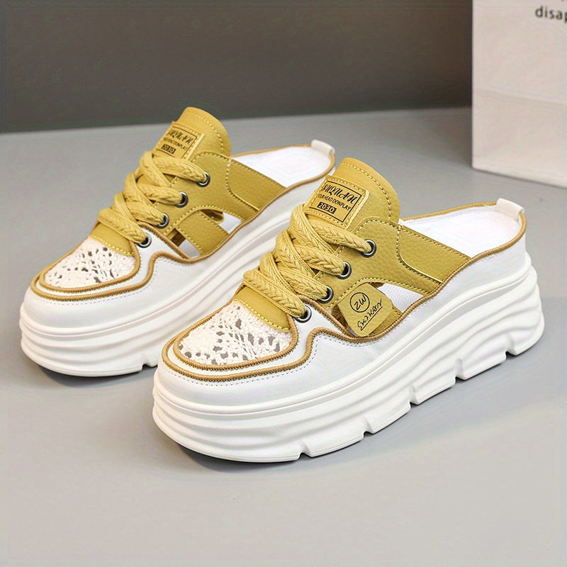 Khaki Plate Muiltjes Sneakers - Sophie