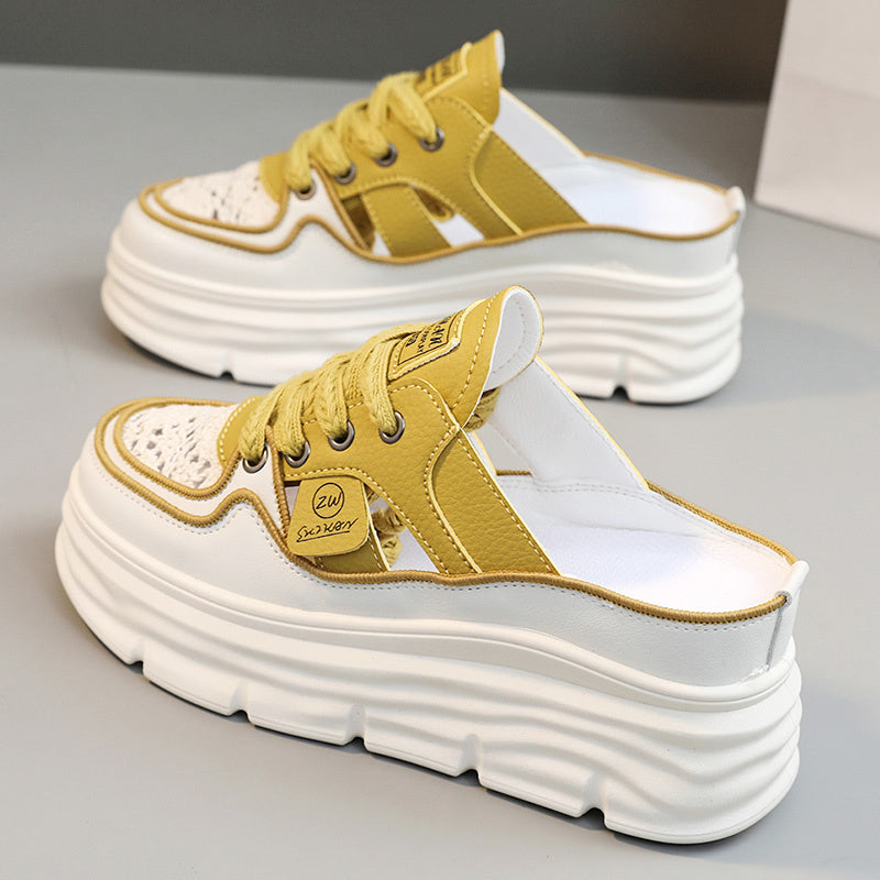 Khaki Plate Muiltjes Sneakers - Sophie