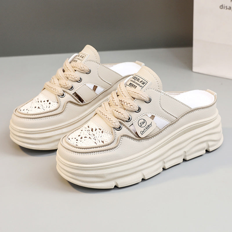 Khaki Plate Muiltjes Sneakers - Sophie