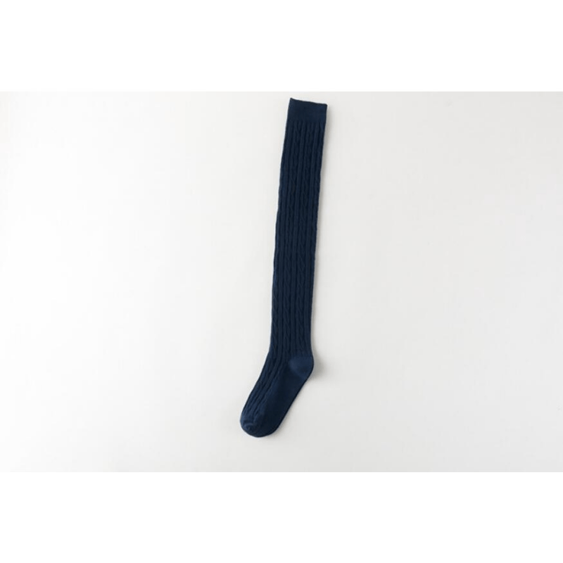 Weiße Strick-Winterleggings - Nora
