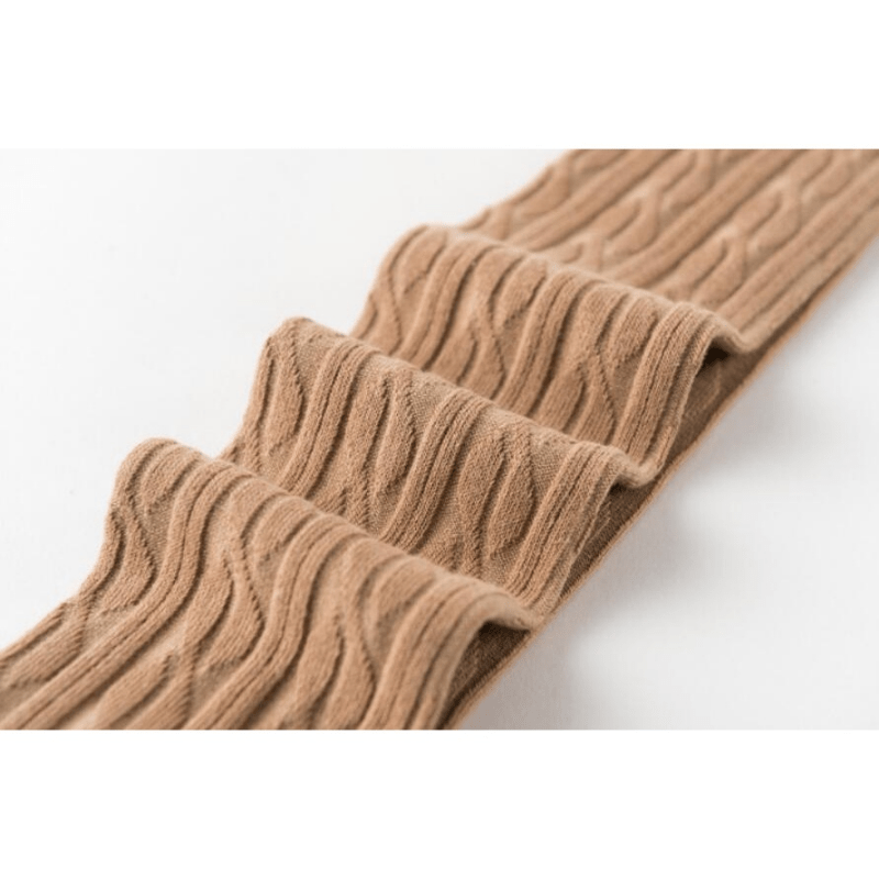 Weiße Strick-Winterleggings - Nora