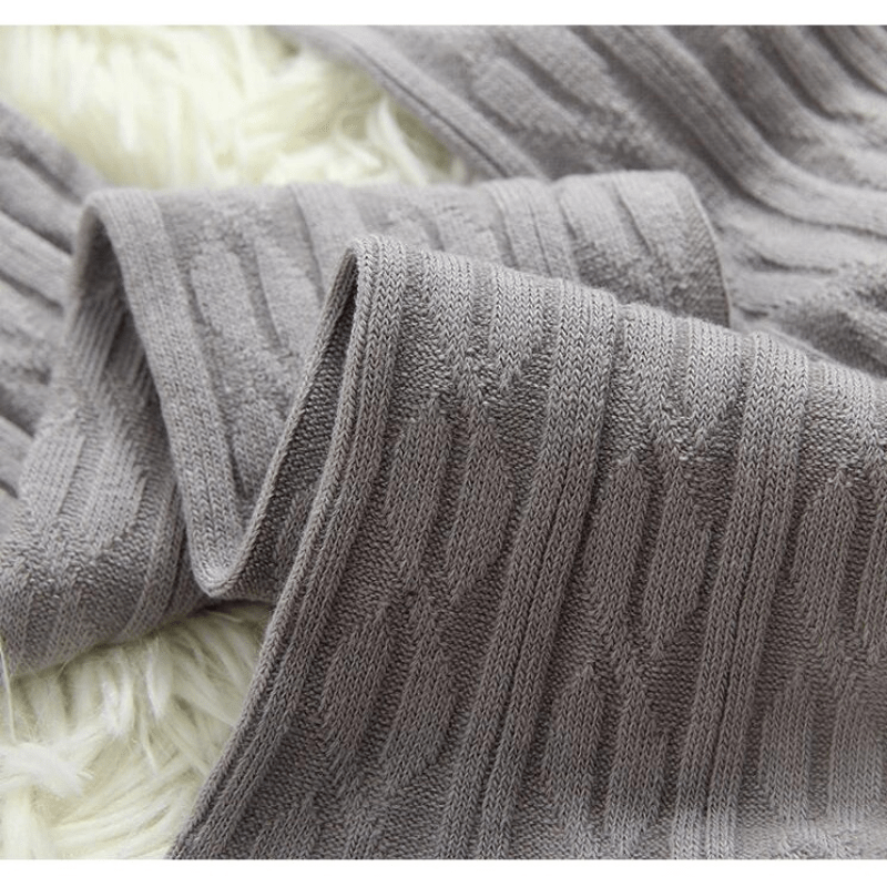 Weiße Strick-Winterleggings - Nora