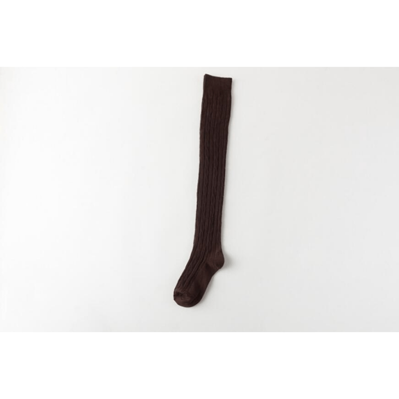 Weiße Strick-Winterleggings - Nora