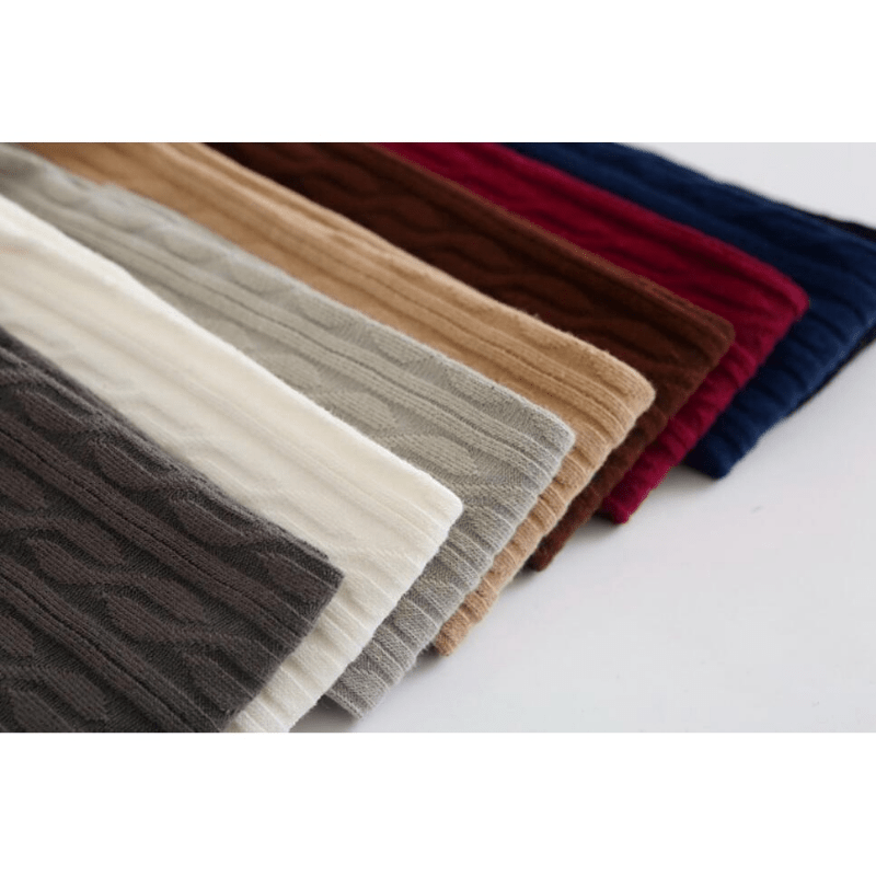 Weiße Strick-Winterleggings - Nora