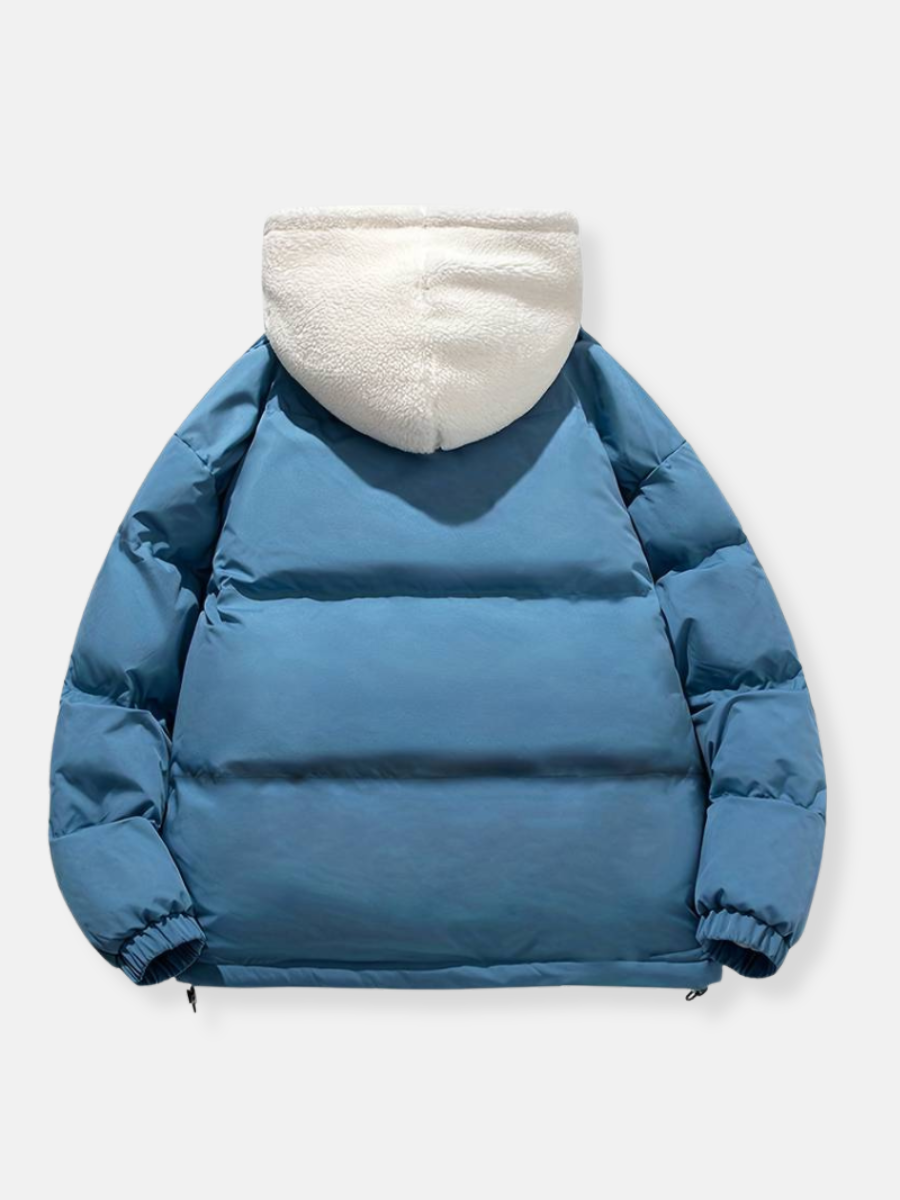 Warme Winterjacke mit Reißverschluss Rosa – Clara