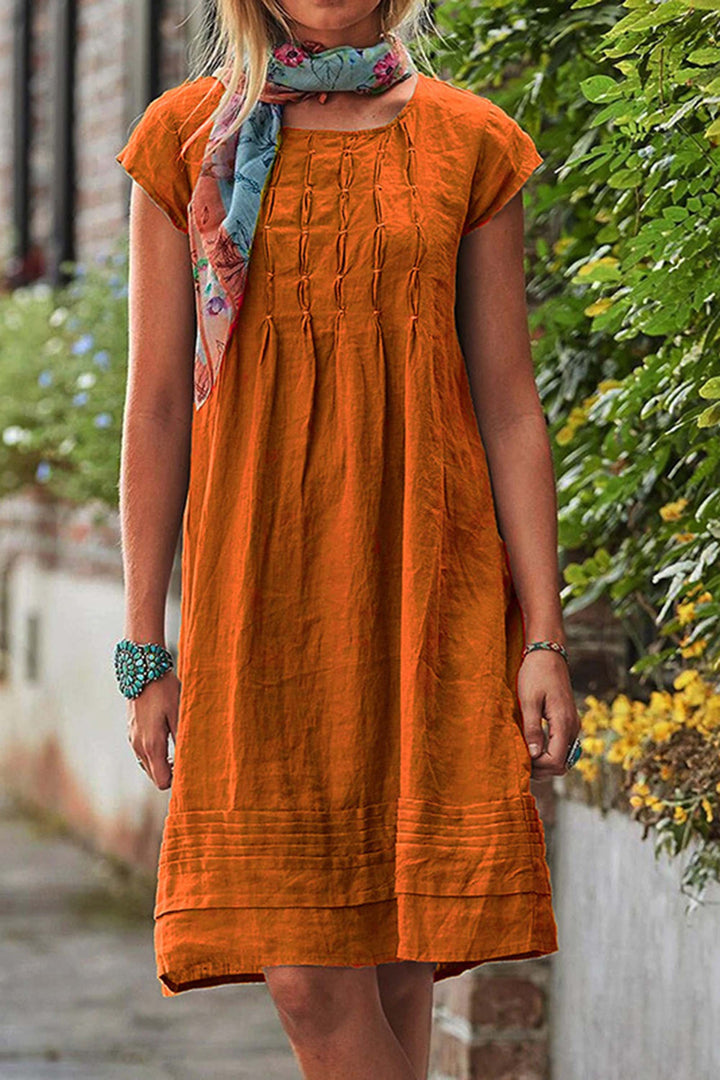 Oranges Sommerkleid - Clara