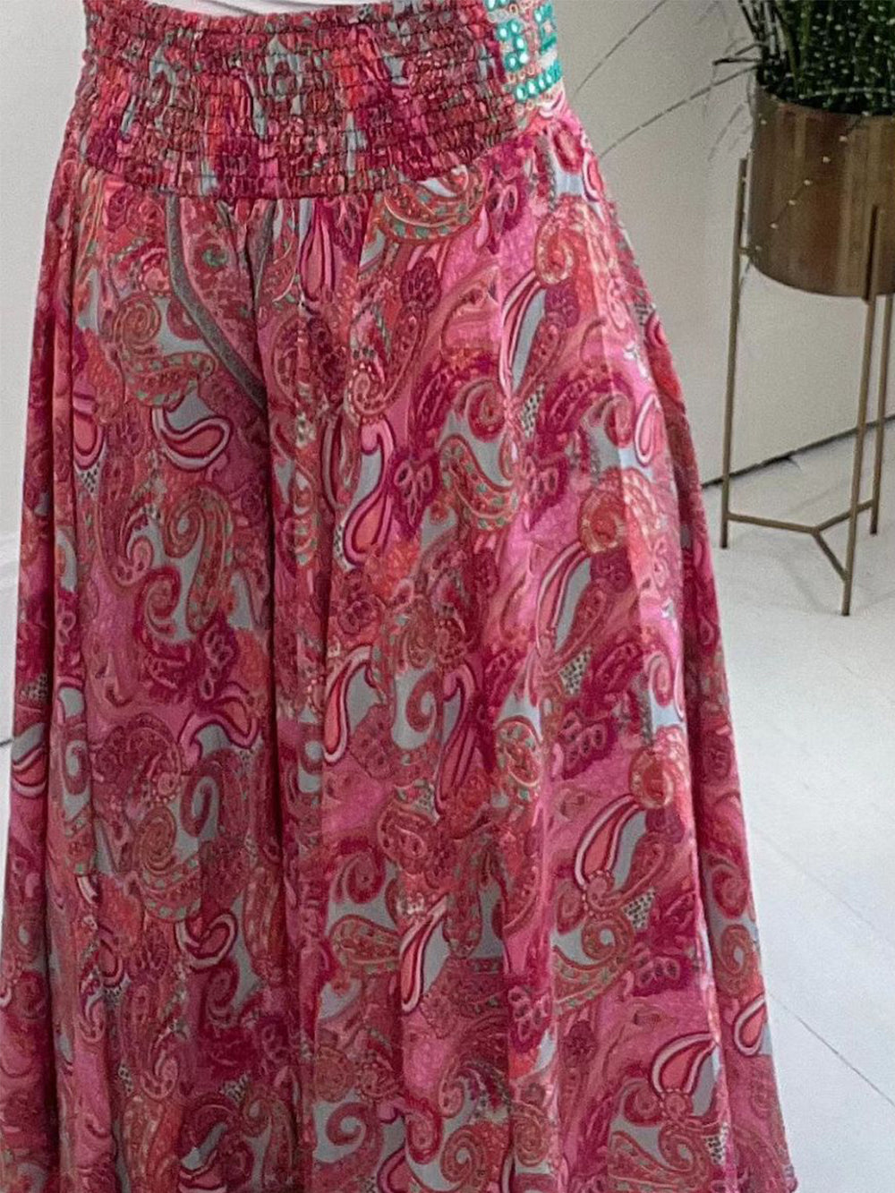 Rote Ethno Paisley Schlaghose - Lena