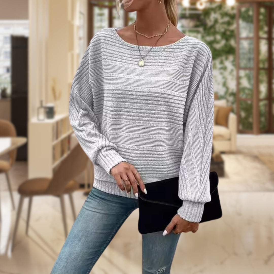 Strukturierter Pullover – Clara Hellblau
