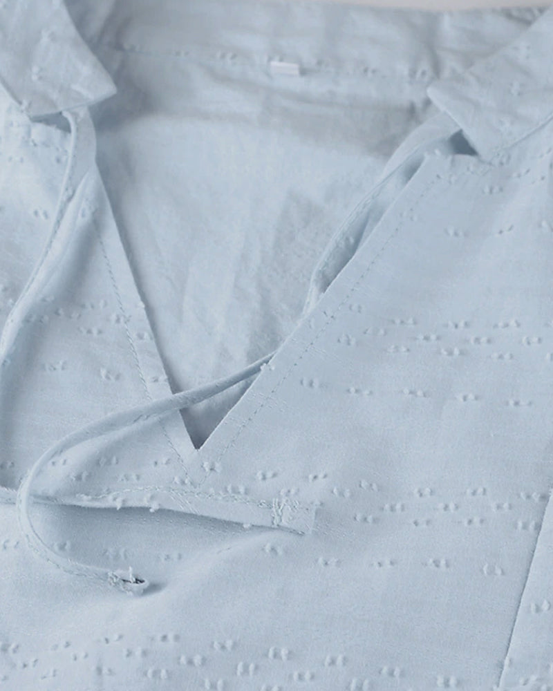 Kalena - Blaues Strandkleid mit Tasche