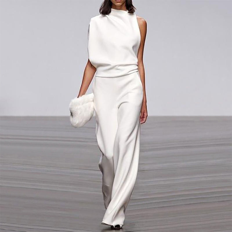 Weißer Off-Shoulder Romper - Lina