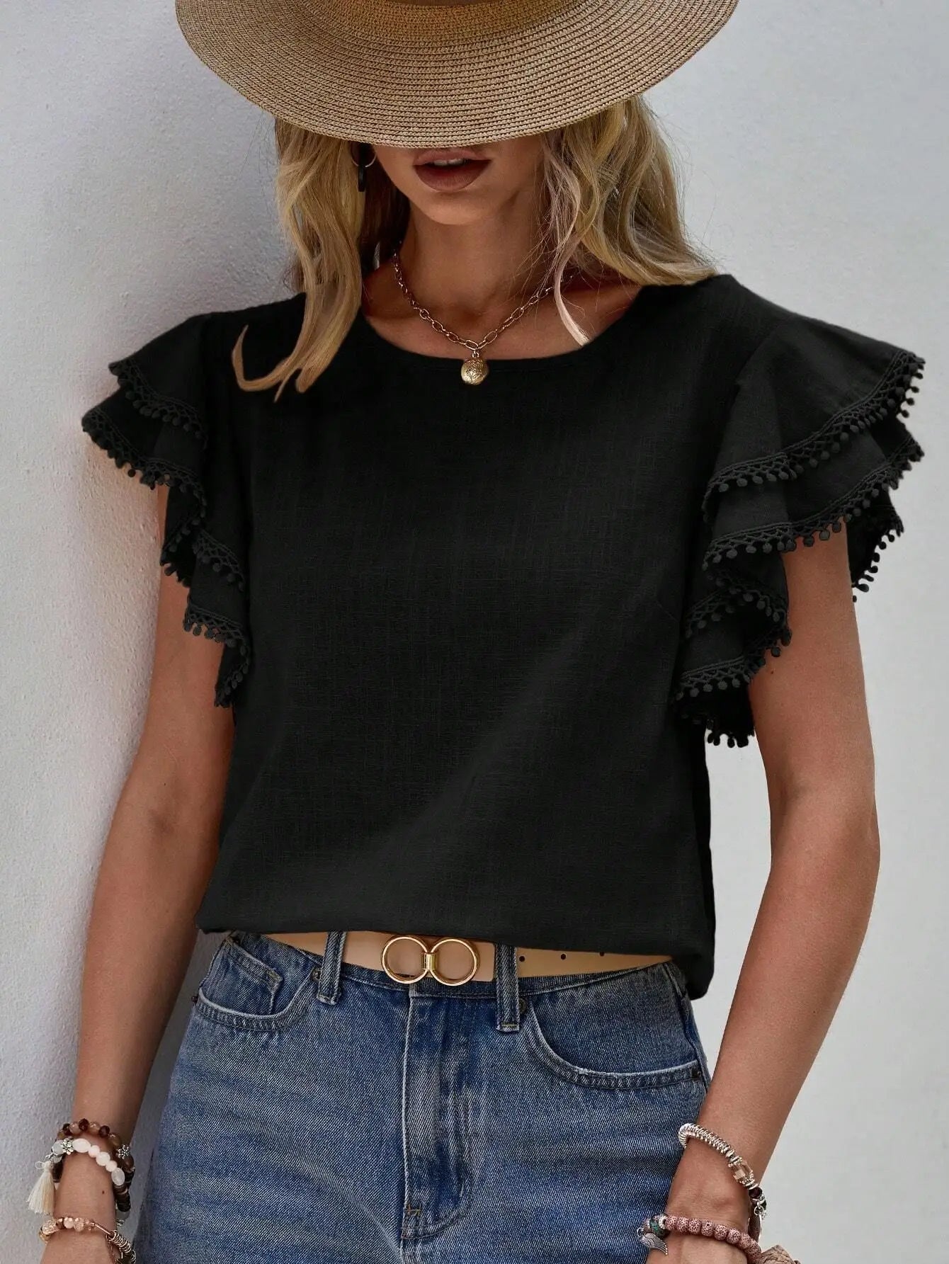 Amelia - Rosa Elegante Bluse