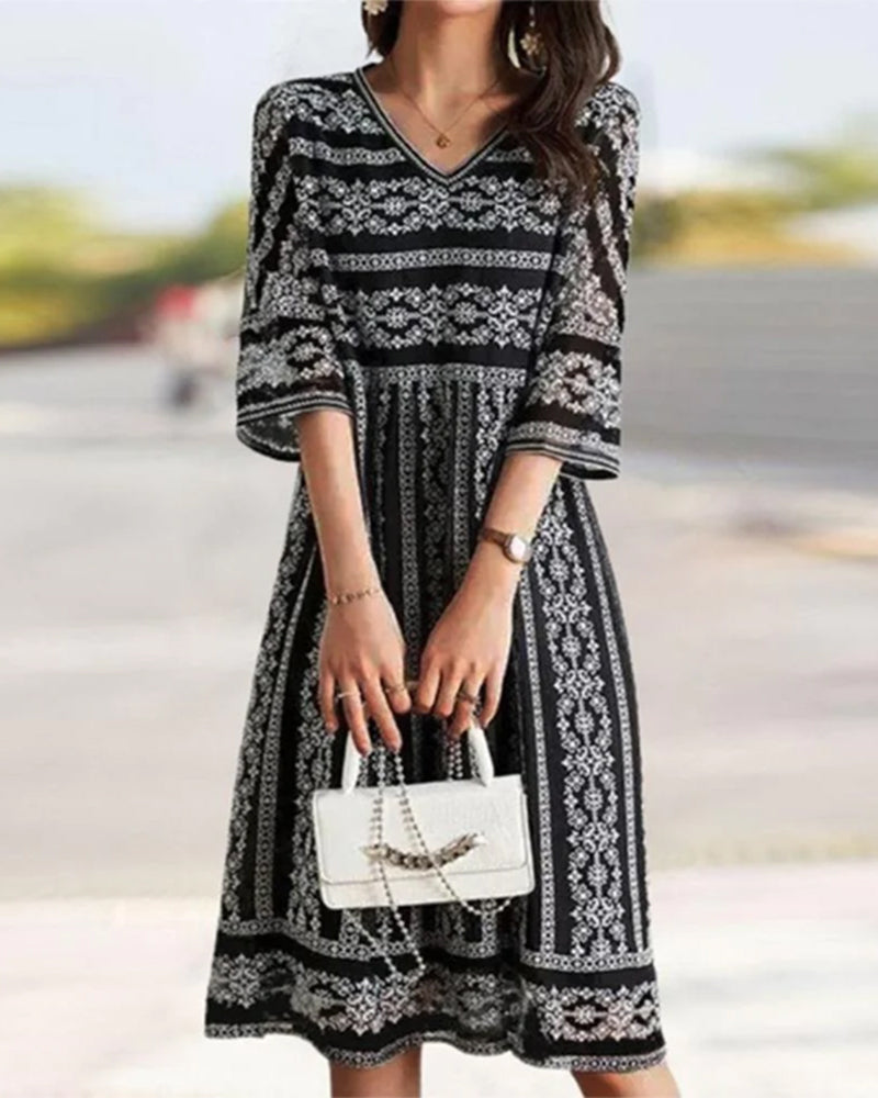 Schwarzes Midikleid - Ella