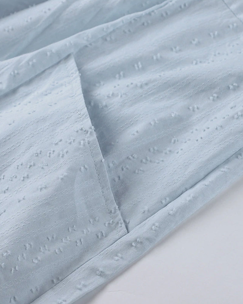 Kalena - Blaues Strandkleid mit Tasche