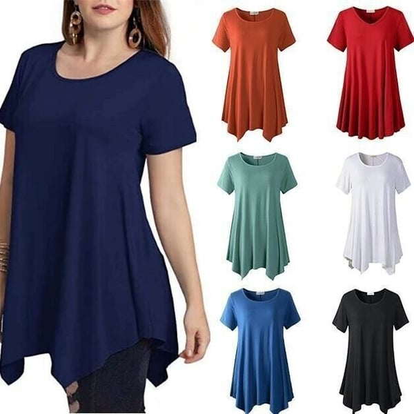Blaues Oversize Baumwoll-T-Shirt - Sophie