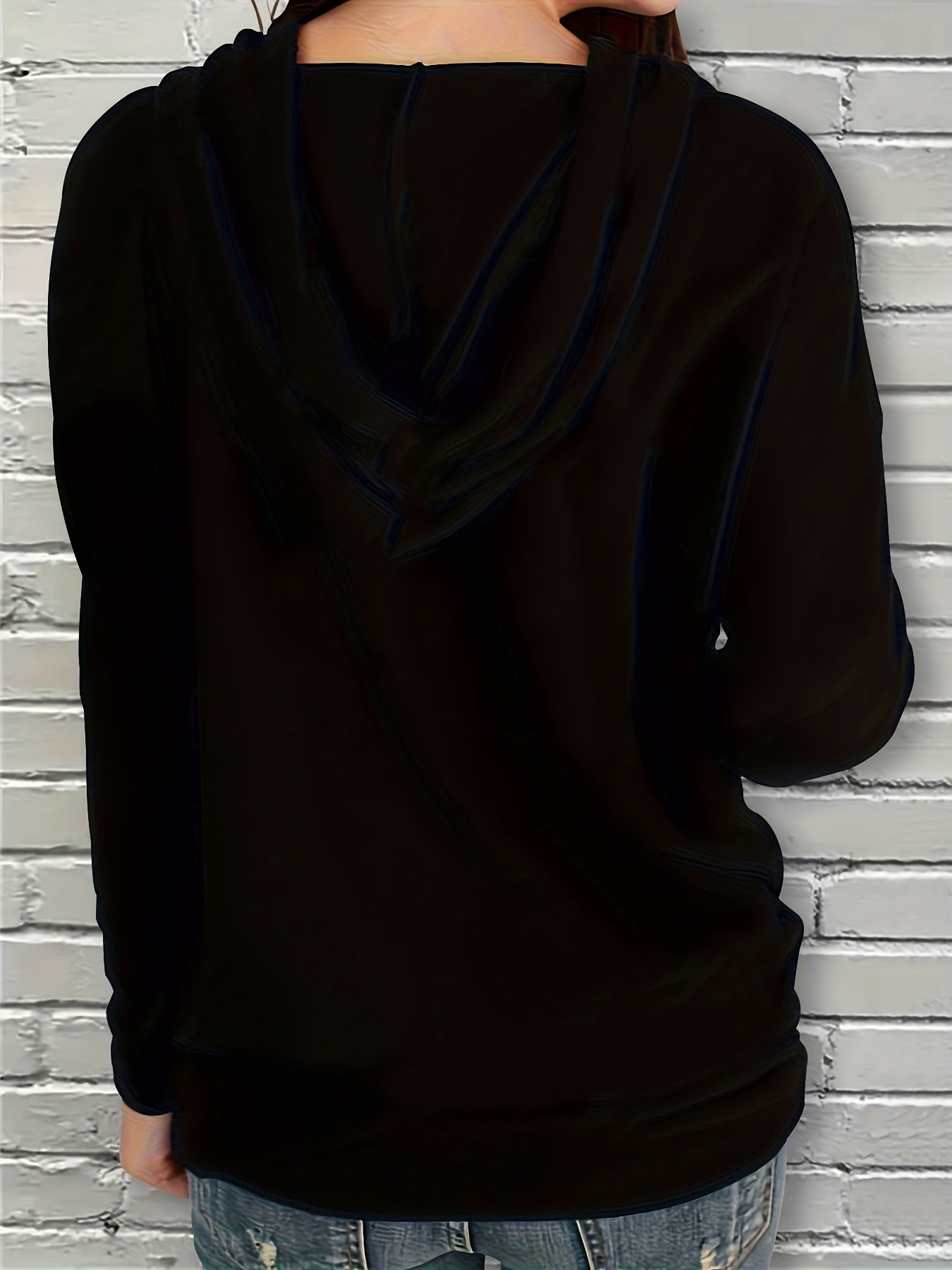 Schwarze Smiley-Hoodie - Ella