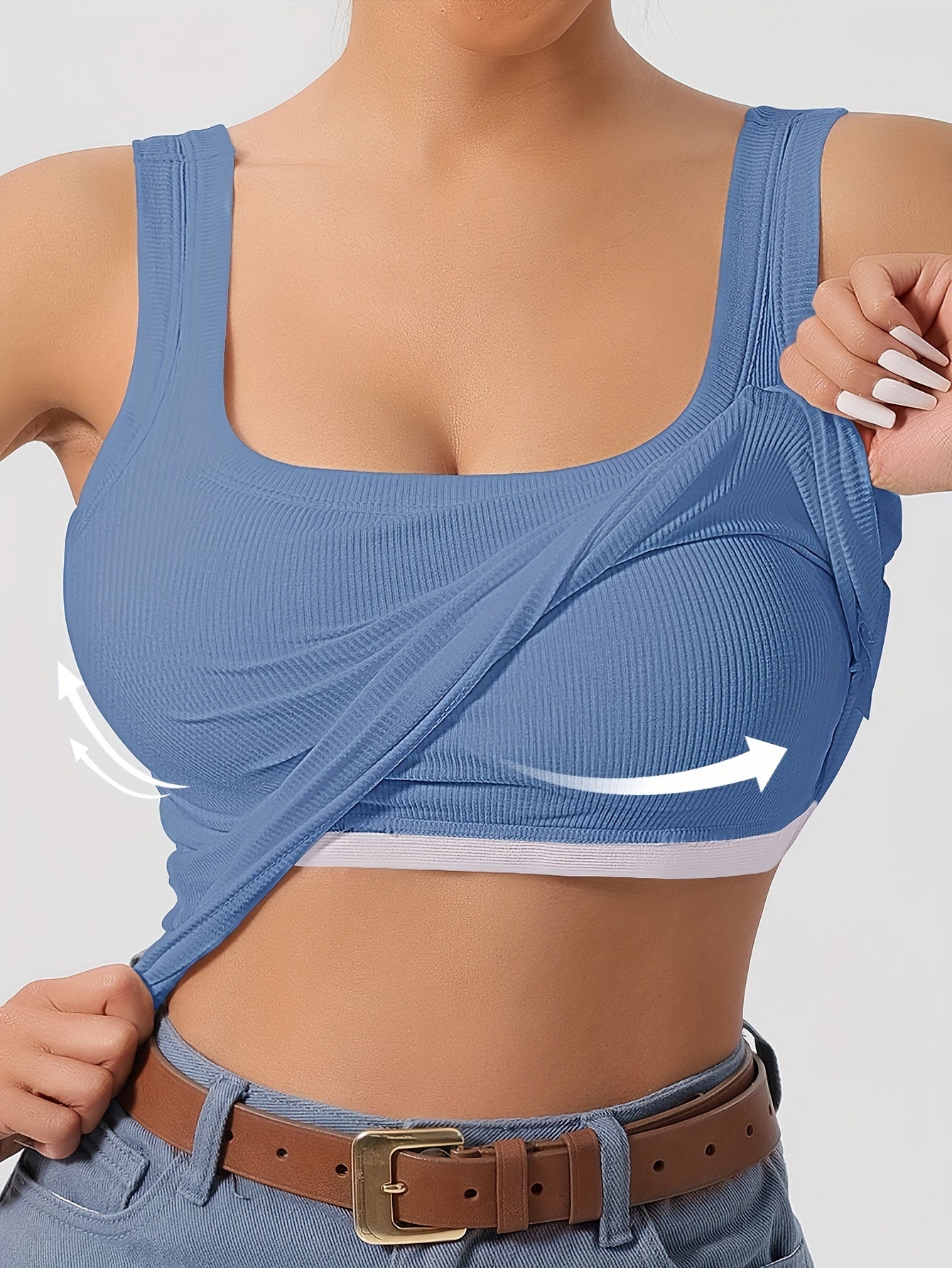 Graues Slim Fit Tanktop - Lara
