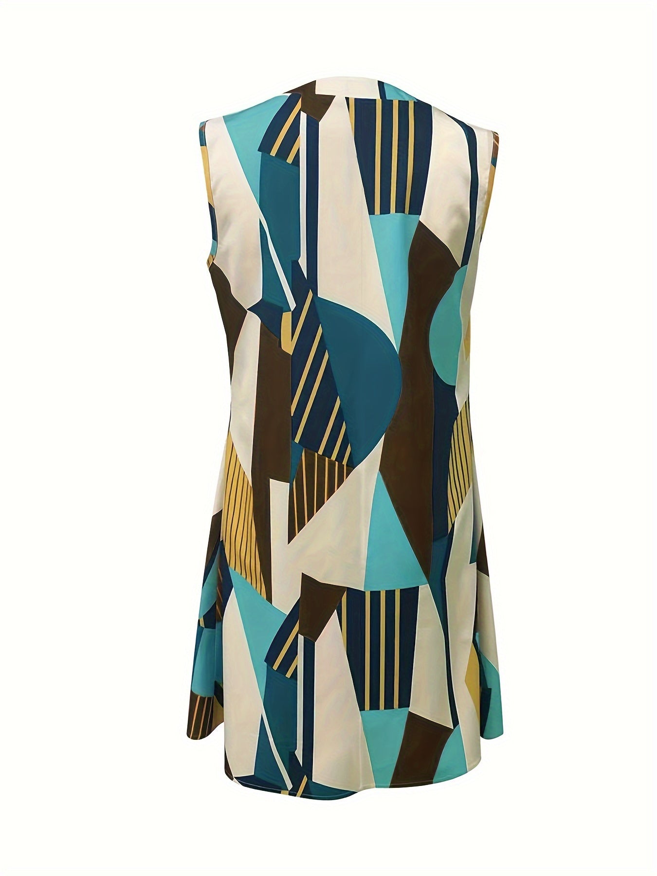 Marineblaues Colorblock-Kleid - Sophie