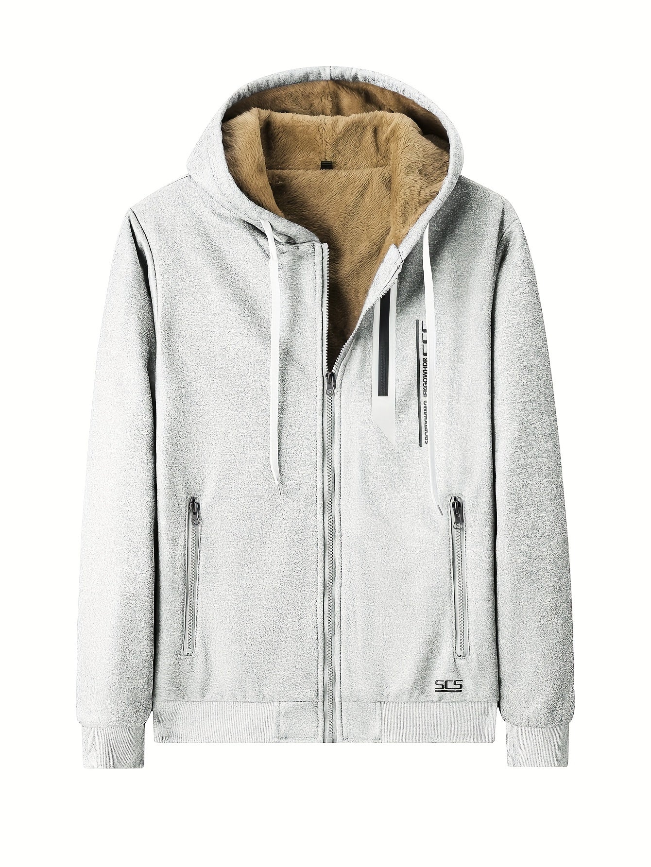 Schwarze Fleecegefütterte Winterjacke - Max