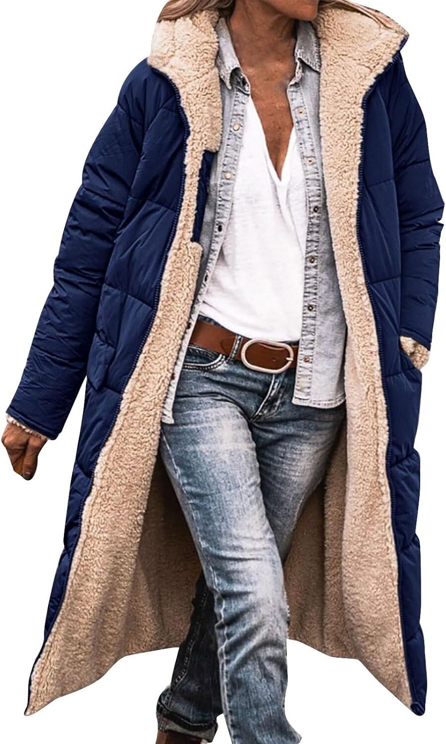 Wendbare Fleecejacke Blau - Nova
