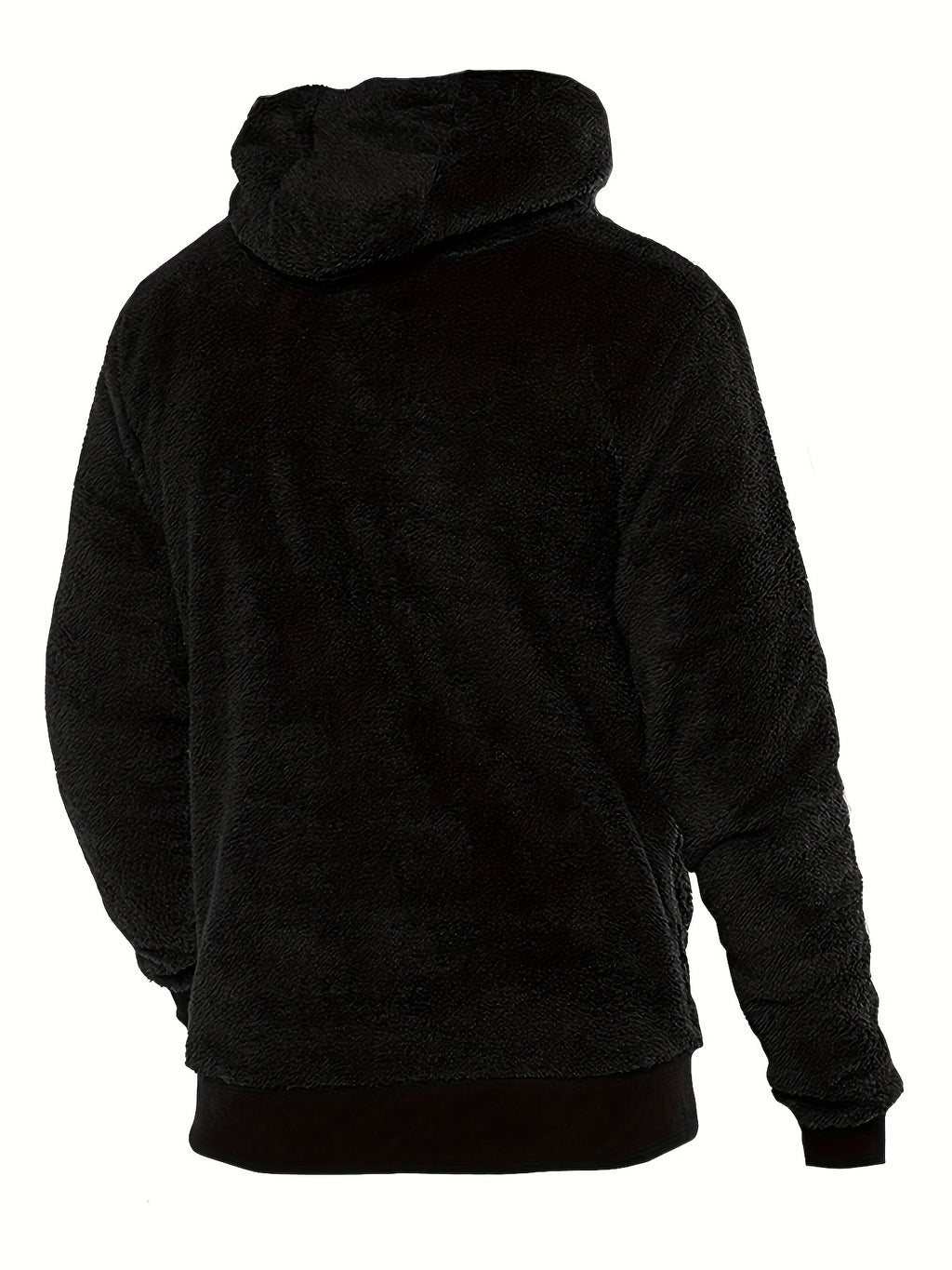 Schwarze Kapuzenjacke mit Plüschfutter - Leon