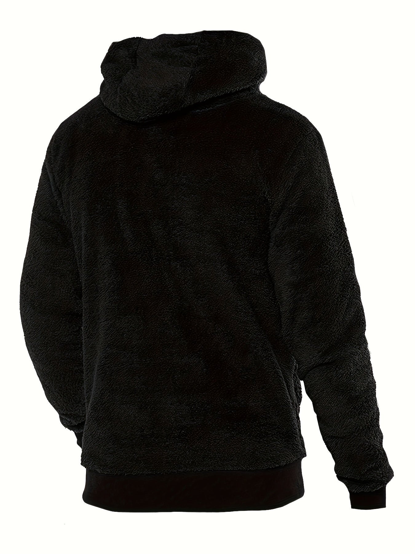 Schwarze Kapuzenjacke mit Plüschfutter - Leon
