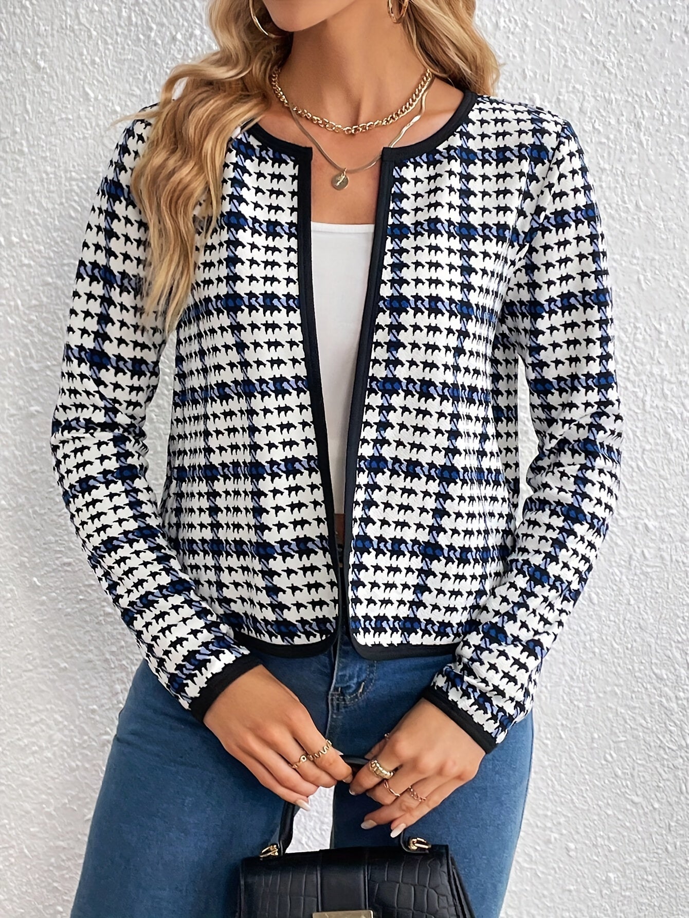Weiße Karierte Blazer - Sophie