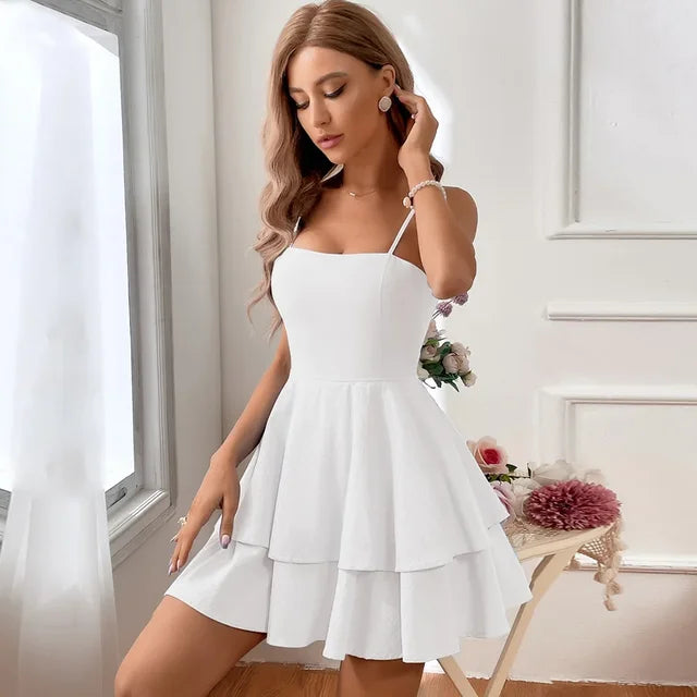 April - Grünes Elegantes Rückenfreies Kleid