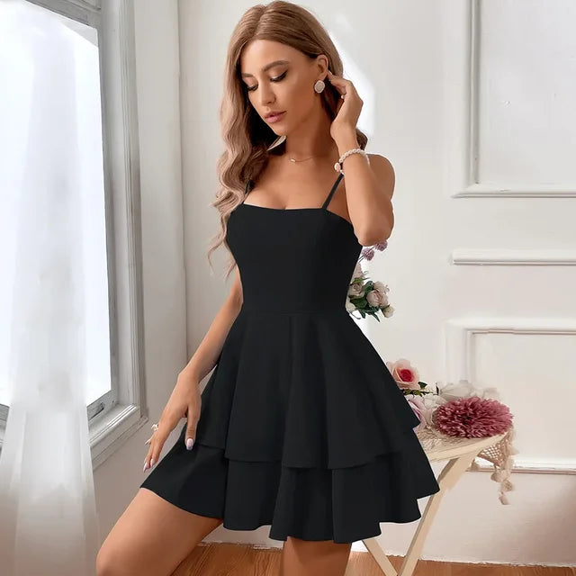 April - Grünes Elegantes Rückenfreies Kleid