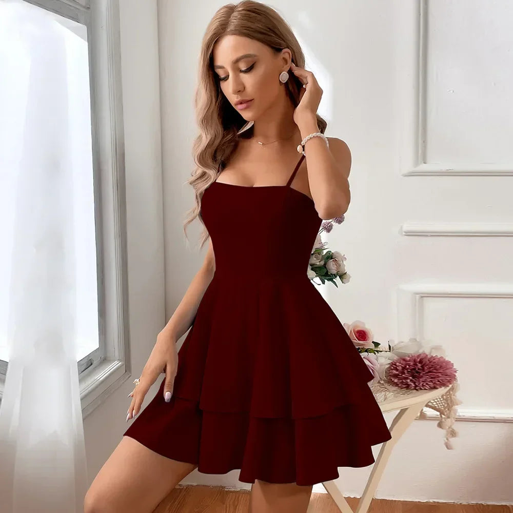 April - Grünes Elegantes Rückenfreies Kleid