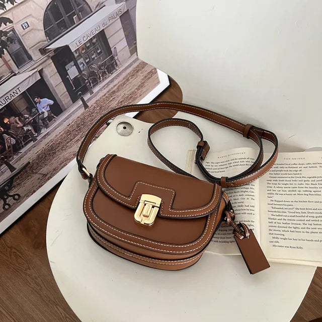 Beige Canvas-Satteltasche - Michiko
